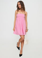 Osment Strapless Mini Dress Pink