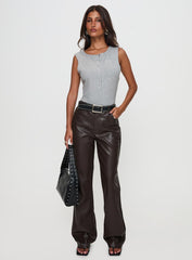 Nolene Low Rise Pants Chocolate