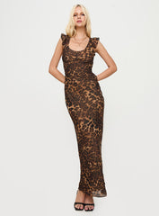 Channelle Maxi Dress Leopard