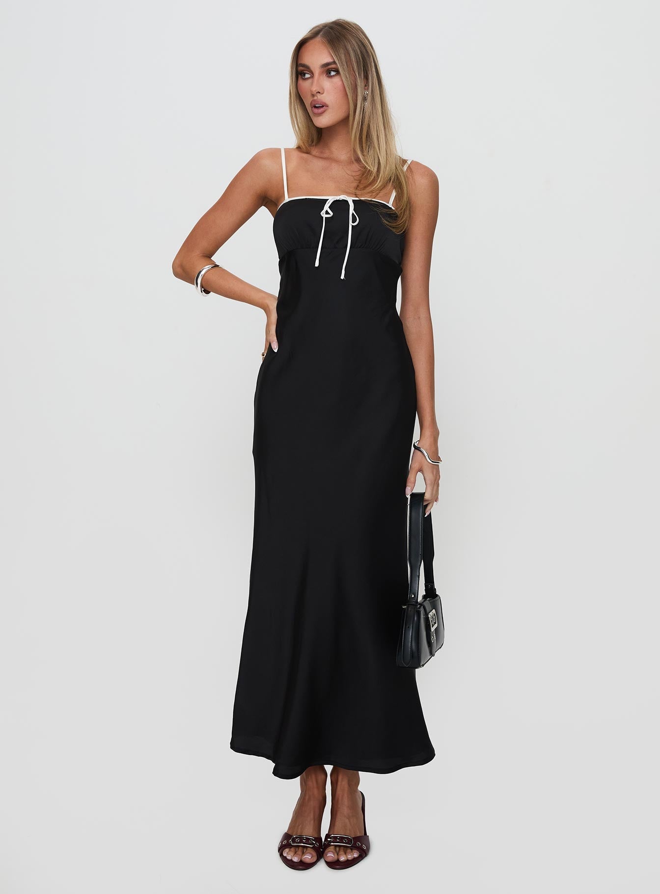 Vasiliki Maxi Dress Black / White