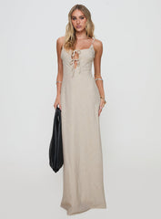 Seraphia Maxi Dress Beige