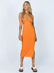 Marissa Midi Dress Orange