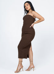 Kei Midi Dress Brown
