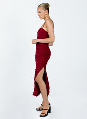 Tara Midi Dress Wine