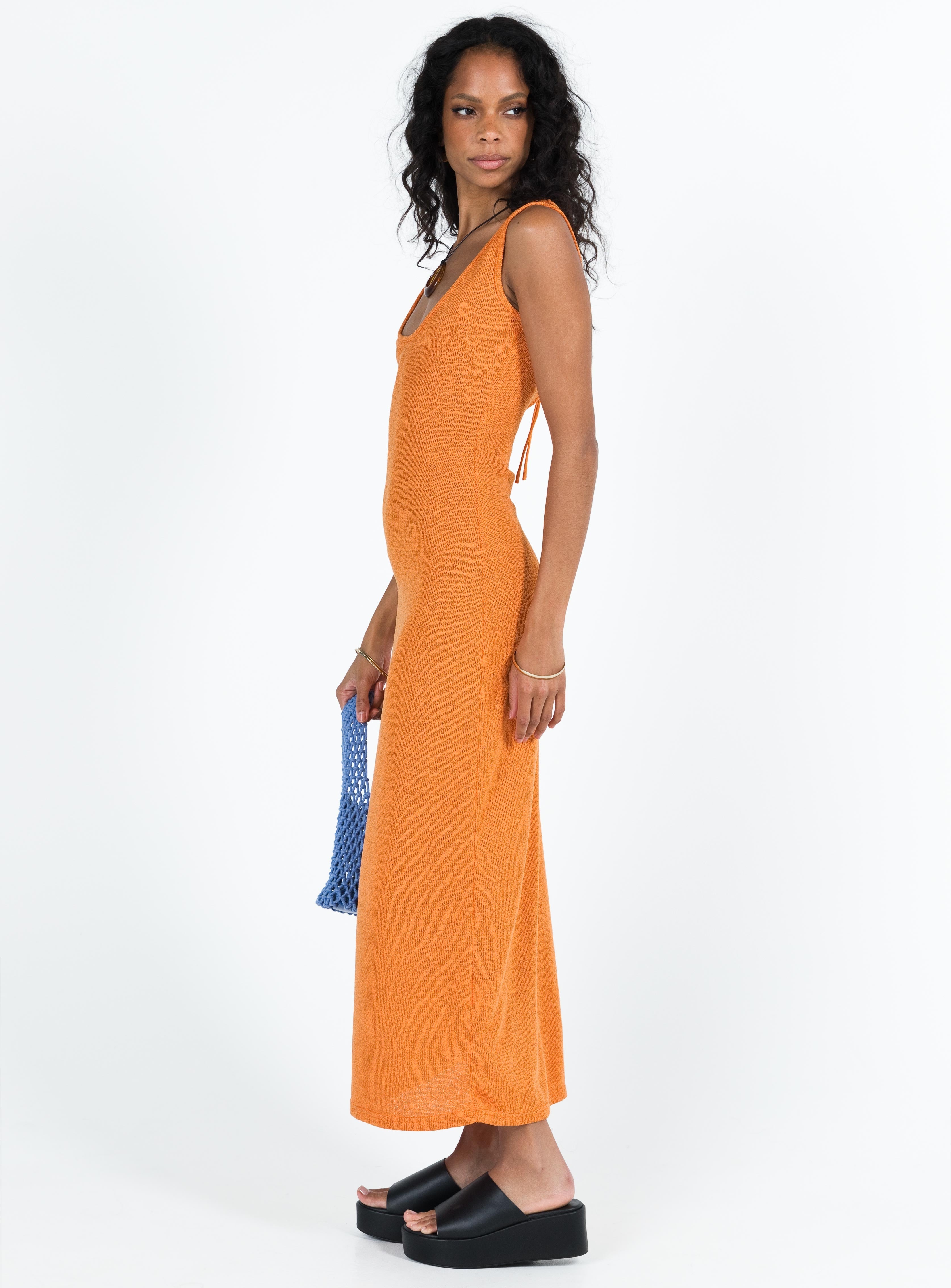 Eberose Reversible Maxi Dress Orange