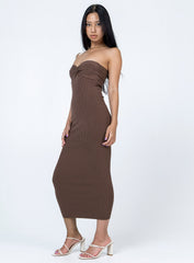 Kallista Maxi Dress Brown