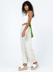 Louis Linen Blend Pants Beige
