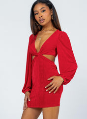 Adi Cut Out Mini Dress Red