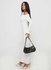 Celestara Off The Shoulder Maxi Dress White