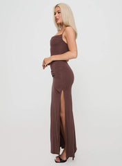 Marchesi Maxi Dress Chocolate