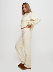 Susi Fluffy Knit Pant Ivory