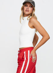 Healing Energy Funnel Neck Top White