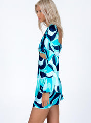 Dominique Mini Dress Blue Multi