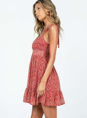 The Bonnie Mini Dress Maroon