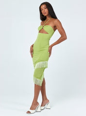 Tropicana Midi Dress Green