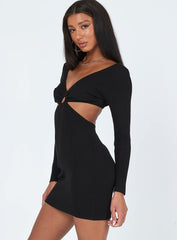 Lucia Cut Out Mini Dress Black
