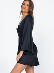 Easton Long Sleeve Mini Dress Black