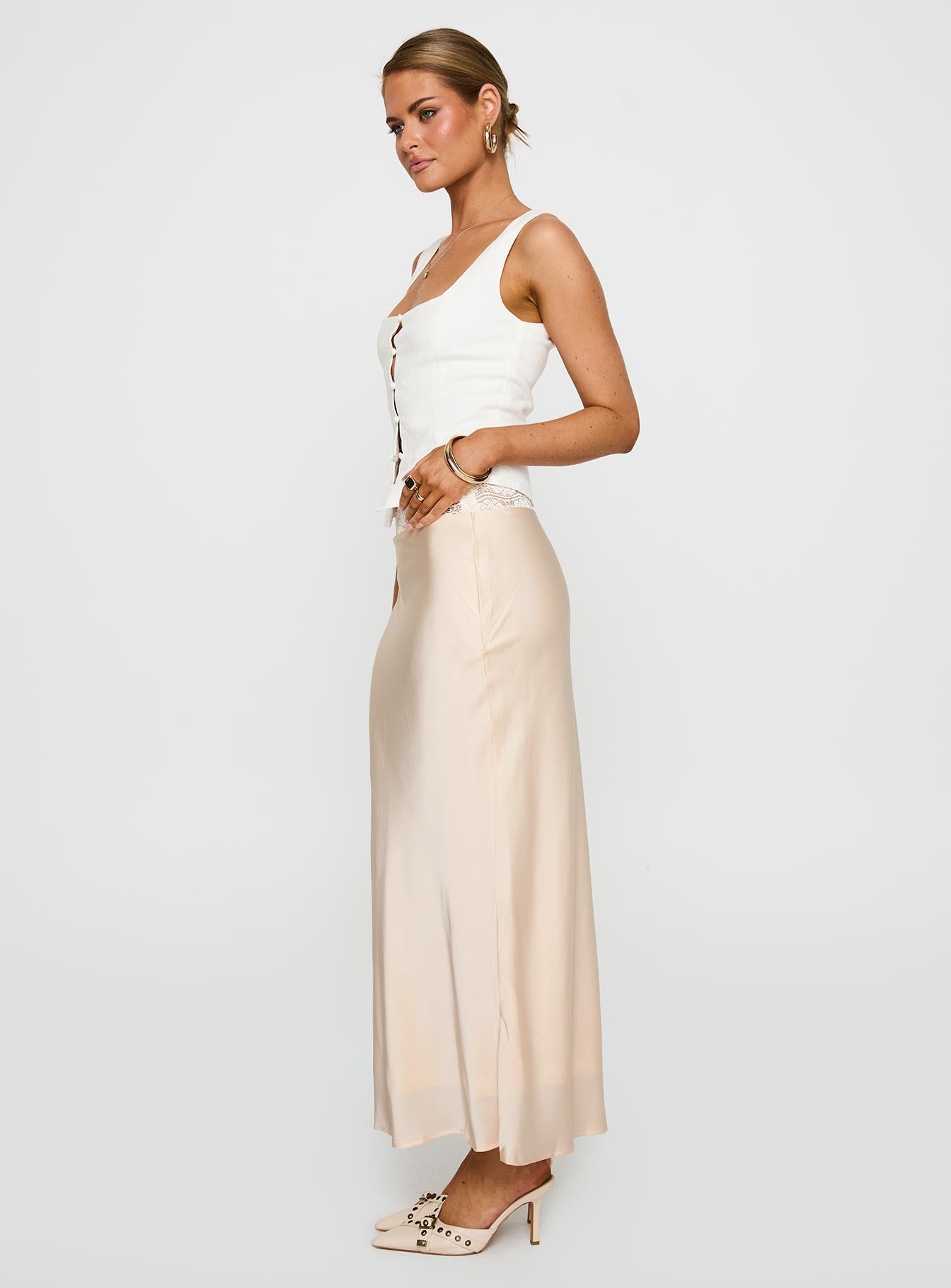 The Charmaine Maxi Skirt Cream