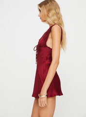 Nourish Mini Dress Burgundy