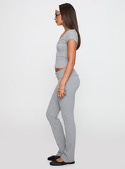 Truth Be Told Straight Leg Pant Grey Marle