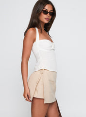 Gigi Wrap Skort Beige