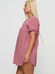 Lilibet Mini Dress Red Gingham