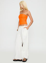 Destinee Frill Pant White