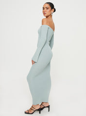 Parisa Off The Shoulder Maxi Dress Grey Marle
