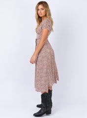 Falleni Midi Dress Red/White