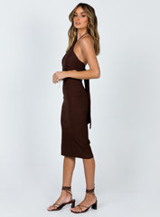 Bree Midi Dress Brown