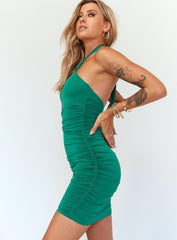 Masen Mini Dress Forest Green