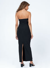 Nola Strapless Maxi Dress Black