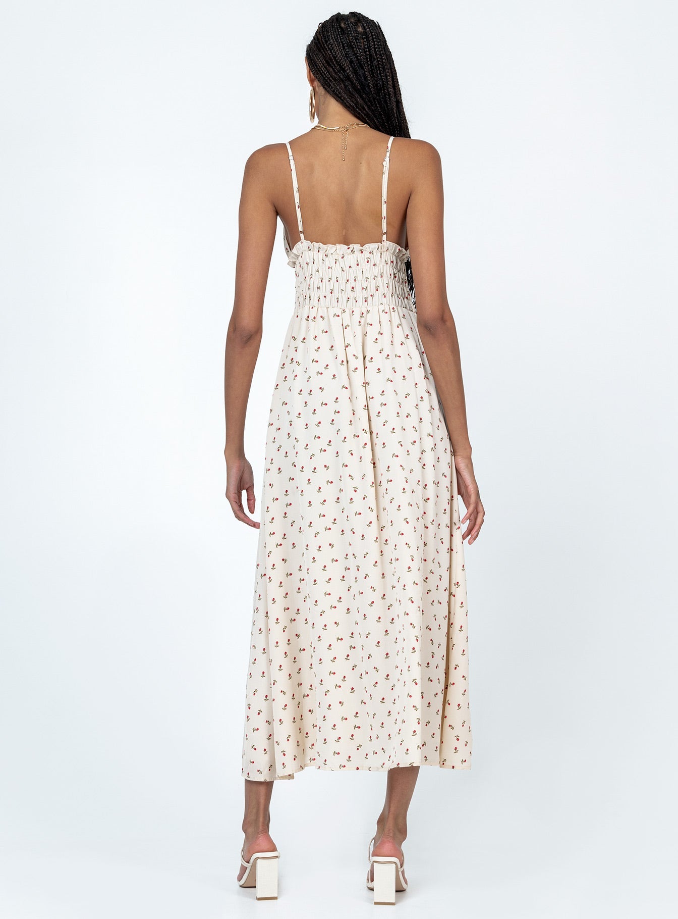 Roza Midi Dress Beige