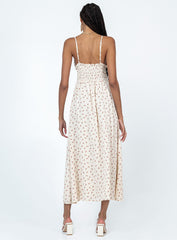 Roza Midi Dress Beige