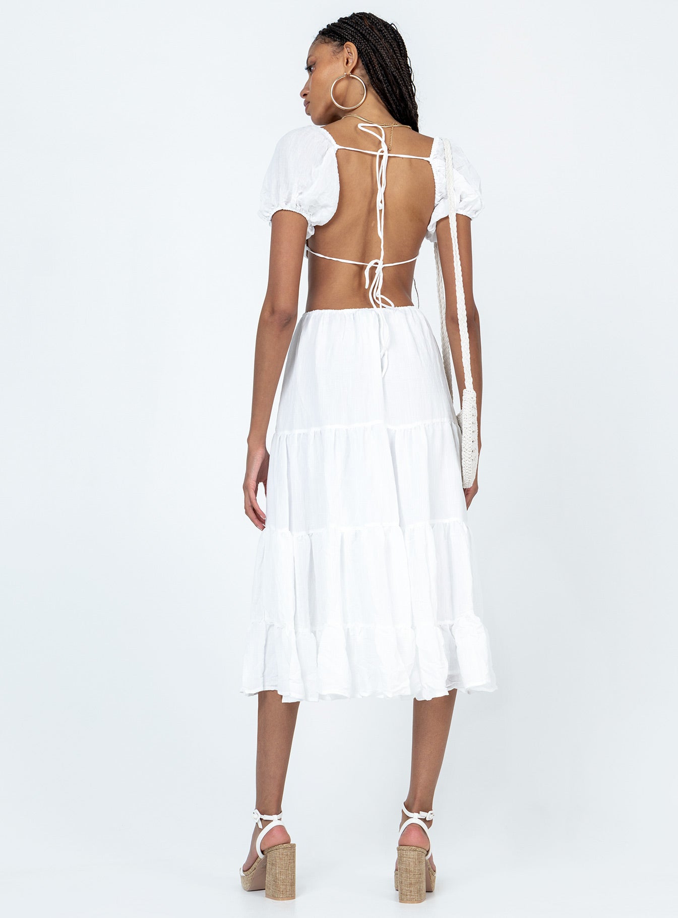 Danica Midi Dress White