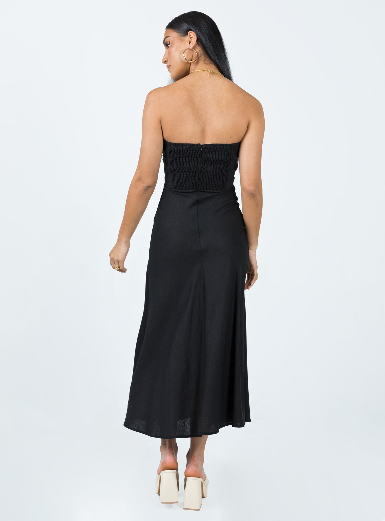 Falling For You Midi Dress Black