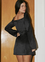 Coren Long Sleeve Mini Dress Black
