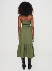 Chani Strapless Maxi Dress Olive