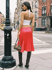 Musemeci Midi Skirt Red