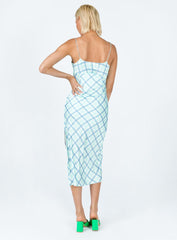 Kirra Midi Dress Green / Blue