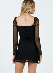 Corman Long Sleeve Mini Dress Black