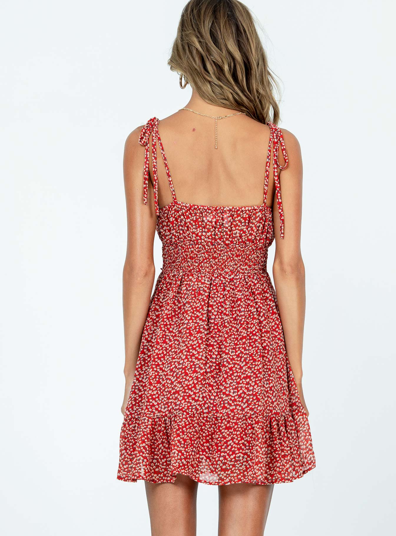 The Bonnie Mini Dress Maroon