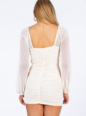 Everley Mini Dress Beige