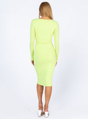 Remi Long Sleeve Midi Dress Green