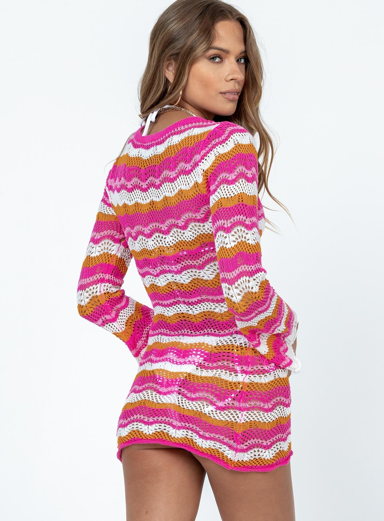 Leah Knit Dress Pink / Orange