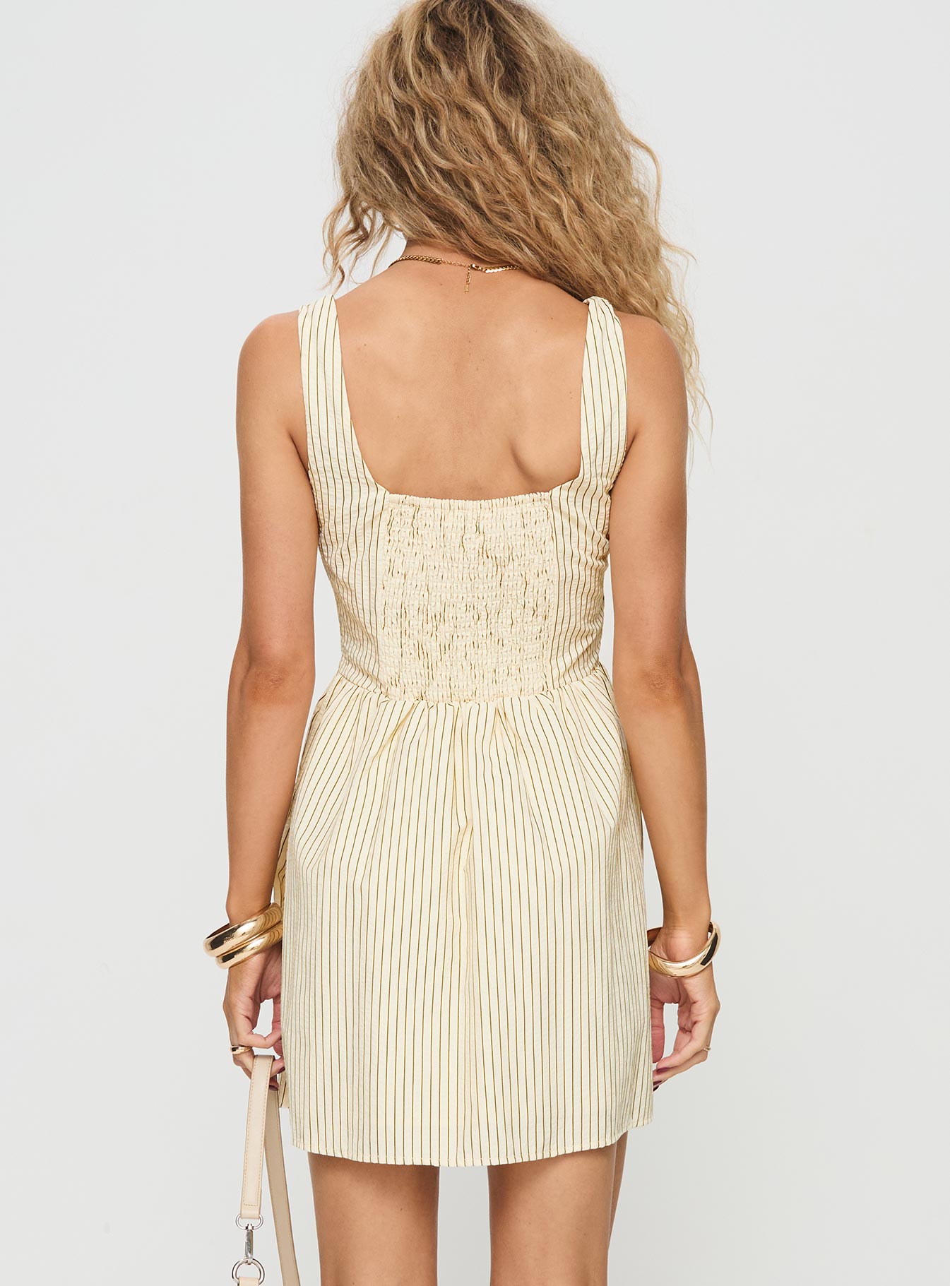 Phillipson Mini Dress Beige Stripe