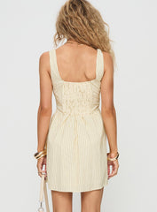 Phillipson Mini Dress Beige Stripe