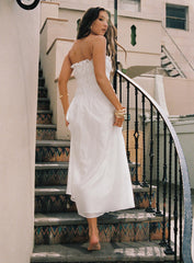 Emiliano Strapless Maxi Dress White