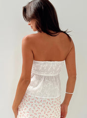 Rosenberg Strapless Top White