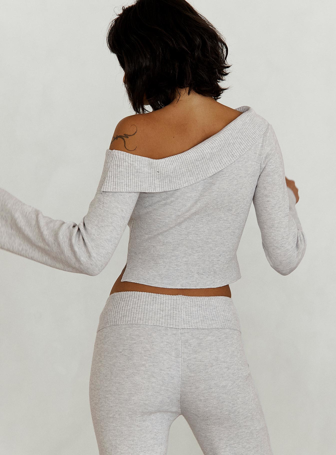 Sina Off The Shoulder Top Grey